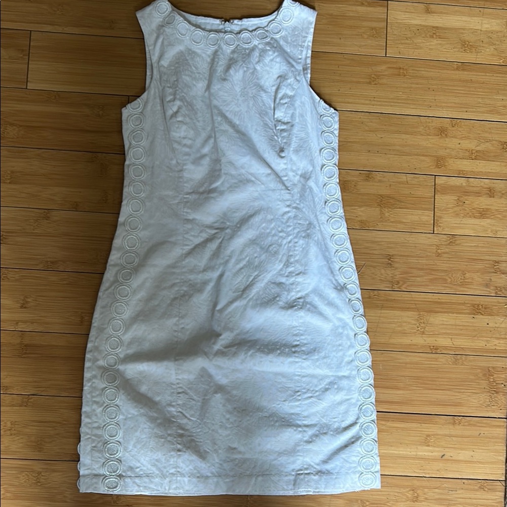 Lilly Pulitzer white on white floral shift 00
